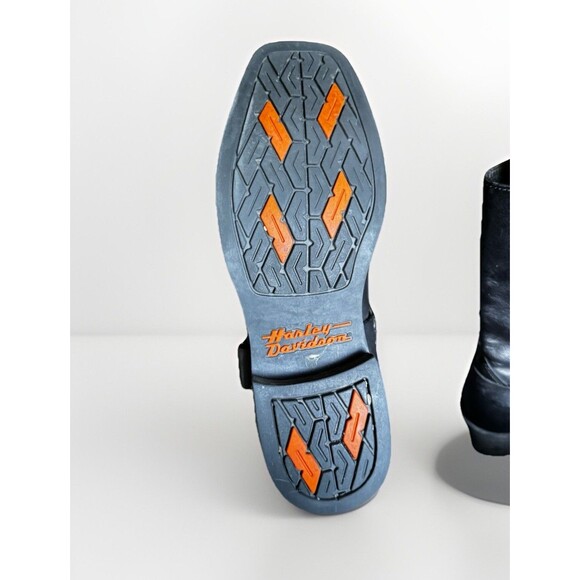 Harley Davidson Mega Harness Leather Motorcycle Riding Biker Boots Mens 13 Black - Picture 6 of 9